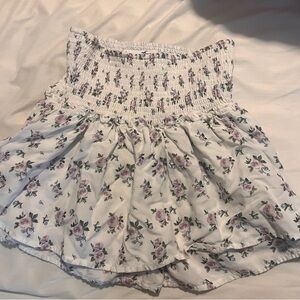 White floral ultra high rise Hollister skort size small